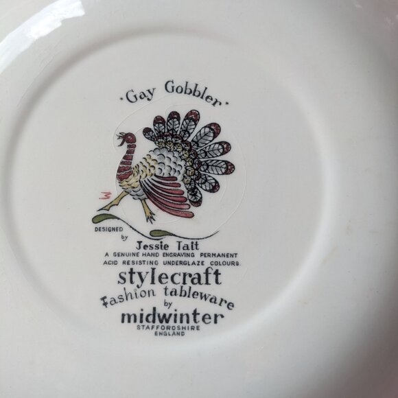 Hand painted turkey plates. - Picture 4 of 12